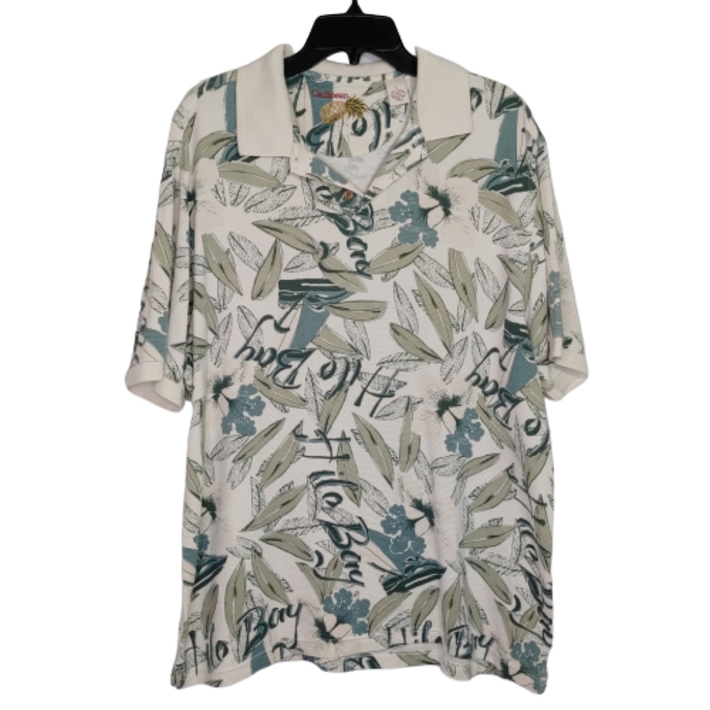 Caribbean Casual Silk Cotton Hilo Bay Polo Shirt